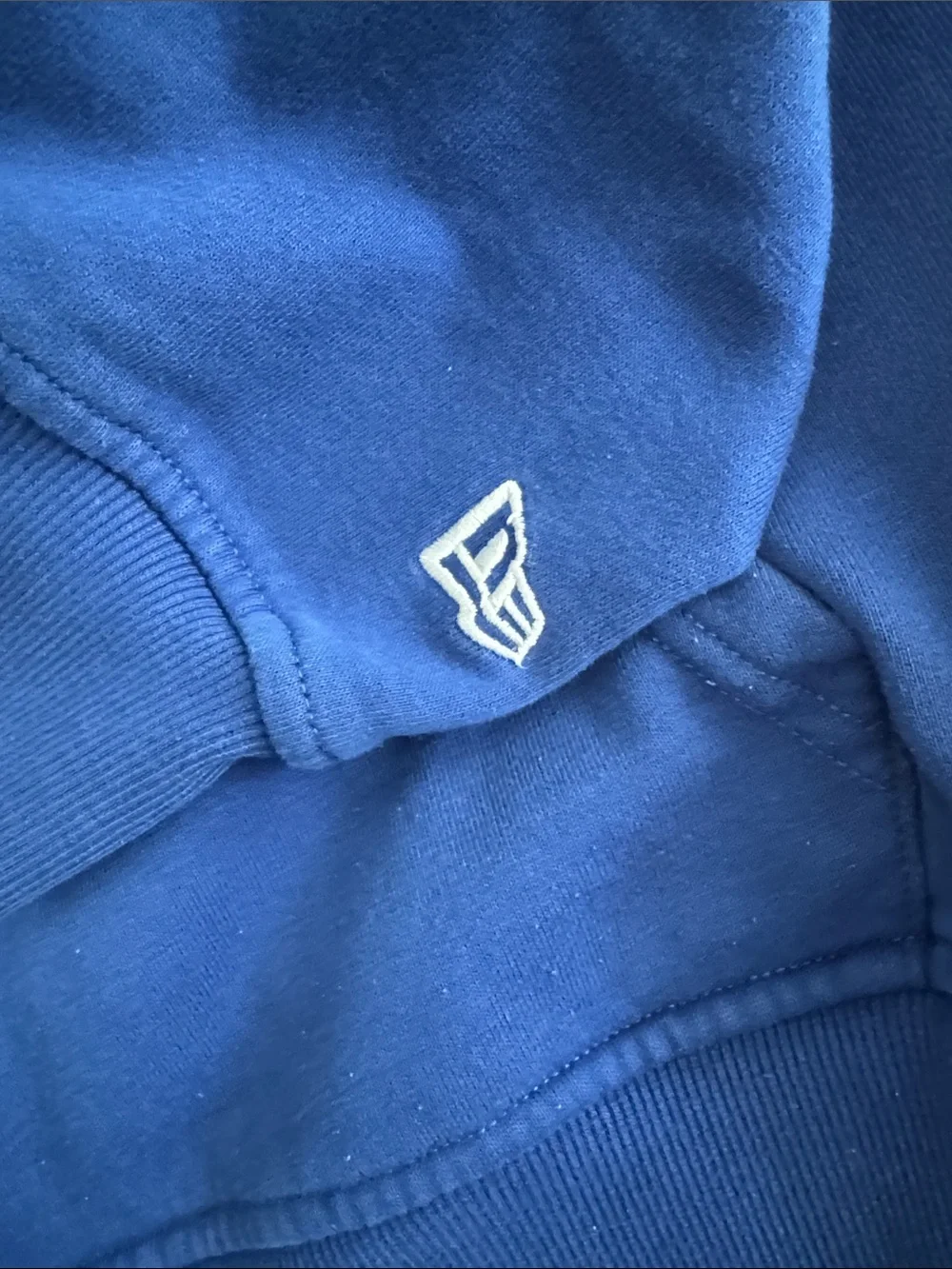 Fanatics Blue Warriors Pullover Hoodie with Yellow Logo